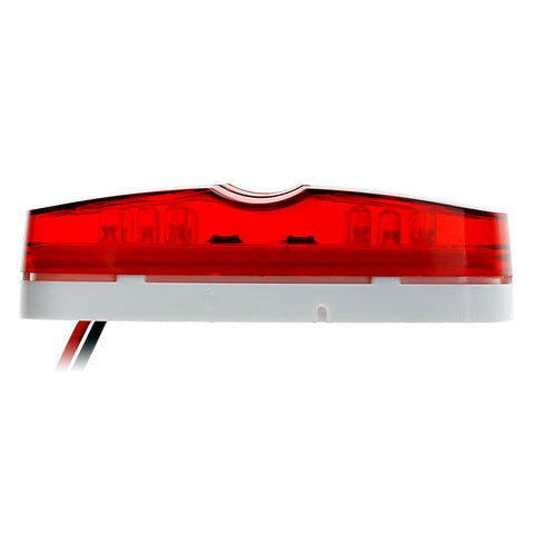 Image of Partsam 5Pcs Double Bubble Bullseye Led Side Marker Clearance Lights Red 10 Diodes Surface Mount Waterproof 4inch Rectangular Rectangle Tiger eye Led Marker Lights for RV Truck Camper ORV ATV Motorcycle