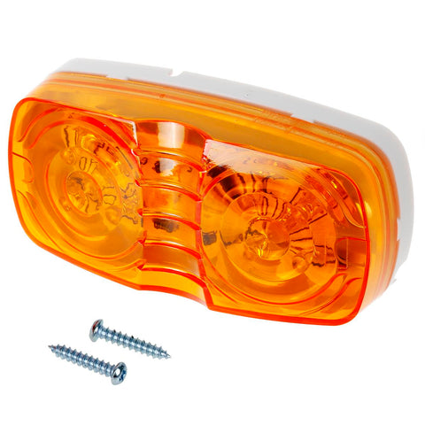 Image of Partsam Five Trailer Marker LED Light Double Bullseye Amber 10 Diodes Light