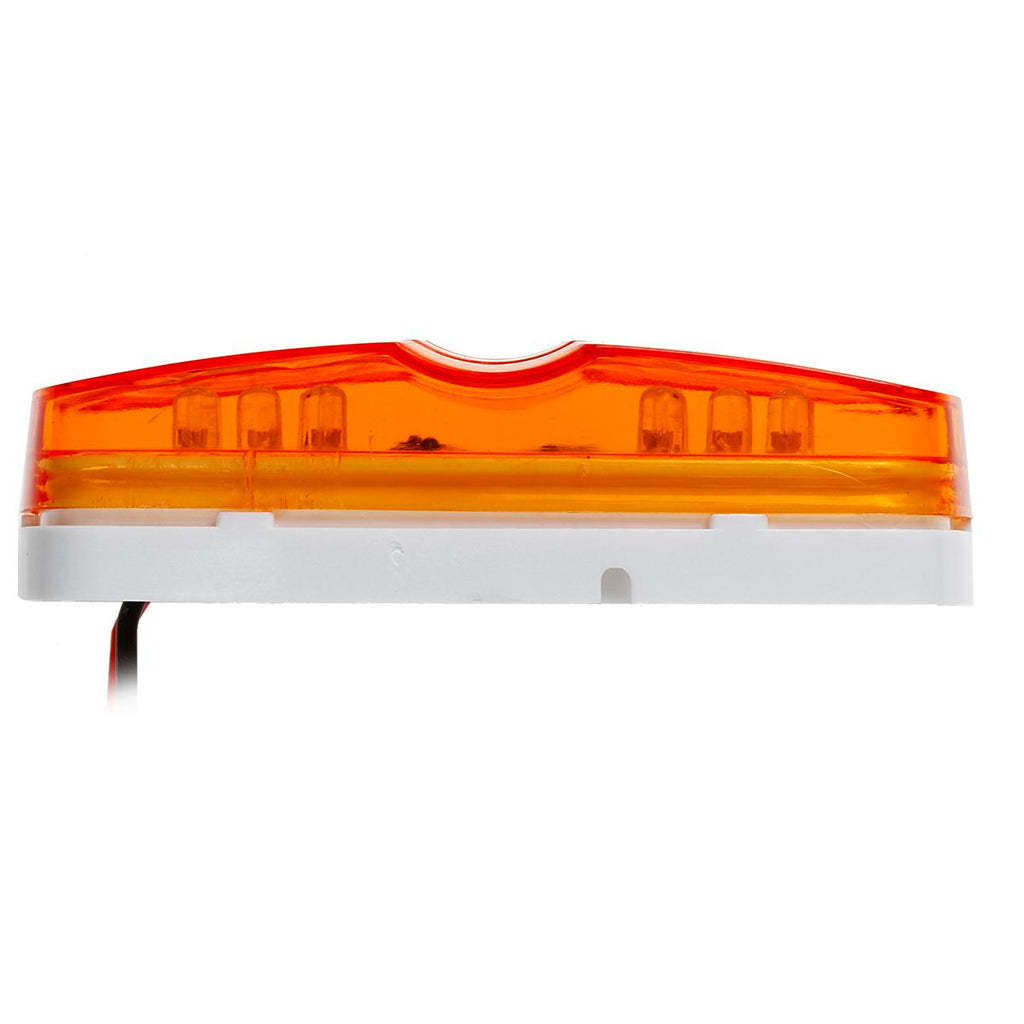 Partsam Five Trailer Marker LED Light Double Bullseye Amber 10 Diodes Light