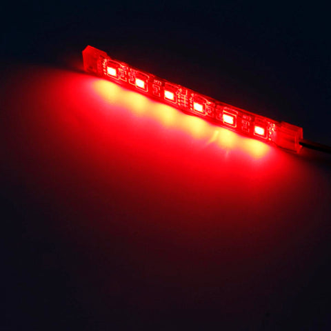 Image of Partsam 2 x 4.5inch Motorcycle LED Third Brake Light Universal Tail Brake Stop Turn Signal Running Light Super Bright 6SMD Red LED Strip Light Bar