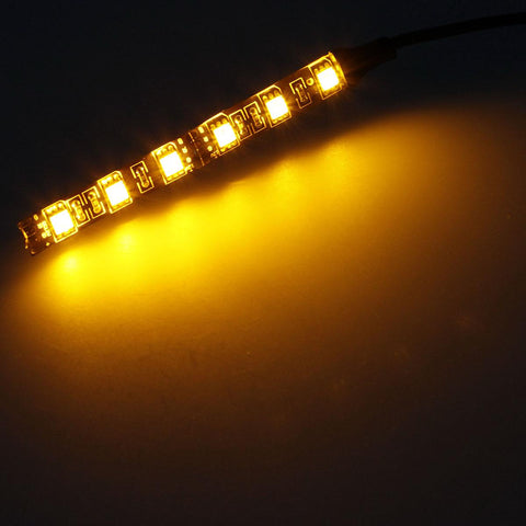 Image of Partsam 2 x 4.5inch Motorcycle LED Third Brake Light Universal Tail Brake Stop Turn Signal Running Light Super Bright 6SMD Red LED Strip Light Bar