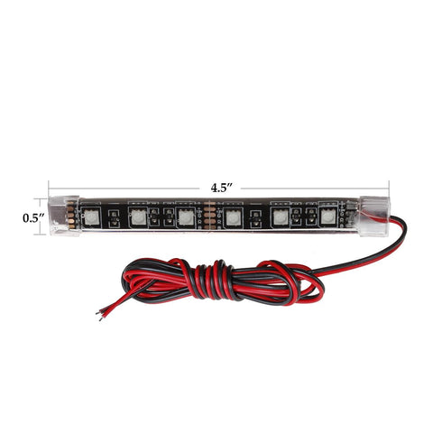 Image of Partsam 2 x 4.5inch Motorcycle LED Third Brake Light Universal Tail Brake Stop Turn Signal Running Light Super Bright 6SMD Red LED Strip Light Bar