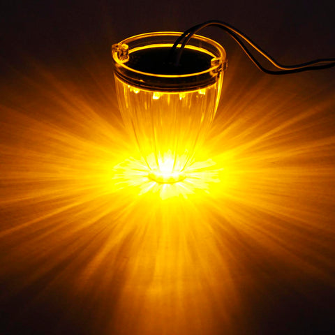 Image of Partsam 7pcs Top Roof Running Amber Cab Marker Lights 17LED Clear Lens Replacement for Kenworth Peterbilt Freightliner Mack Truck Trailer