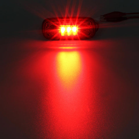 Image of Partsam 2x Amber + 2x Red LED Fender Marker Replacement For DODGE 2003-2009 RAM 3500, Smoked Lens LED Fender Bed Side Marker Lights Set Assembly Replacement For Dodge RAM 2500 3500 HD Trucks