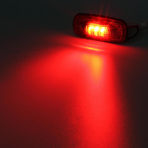 Image of Partsam 2x Amber + 2x Red LED Fender Marker Replacement For DODGE 2003-2009 RAM 3500, Smoked Lens LED Fender Bed Side Marker Lights Set Assembly Replacement For Dodge RAM 2500 3500 HD Trucks