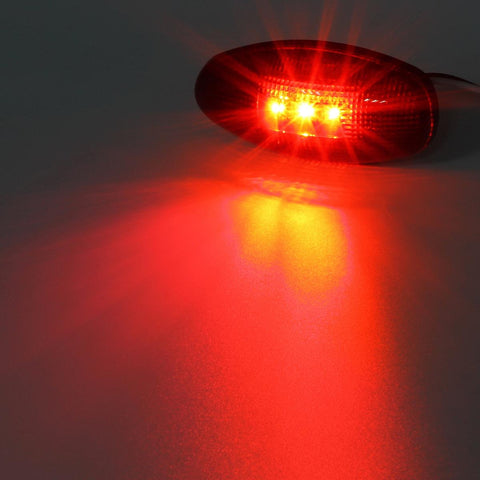 Image of Partsam Dually LED Fender Bed Side Marker Lights Set Smoke Lens Replacement For Silverado and Sierra 1999-2013 Dually 2500 3500 HD Dual Wheeler Trucks (2 x Amber, 2 x Red)