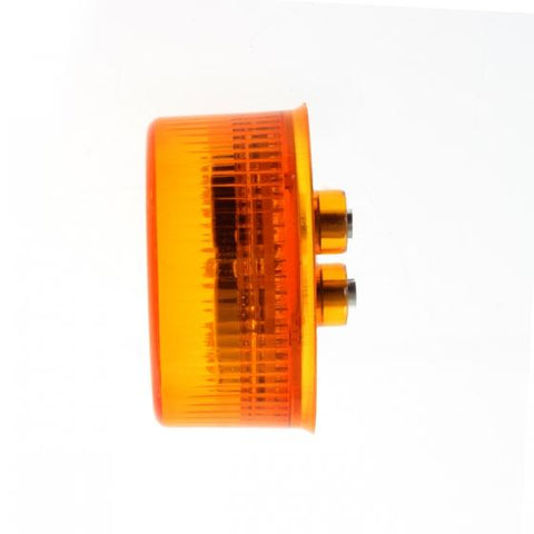 Image of Partsam 2Pcs 2 Inch Round Truck Trailer Led Side Marker Clearance Light Amber 9 Diodes with Reflectors Sealed Waterproof 12V 2 Inch Round LED Side Fender Panel Lights with Grommets and Wire Pigtail
