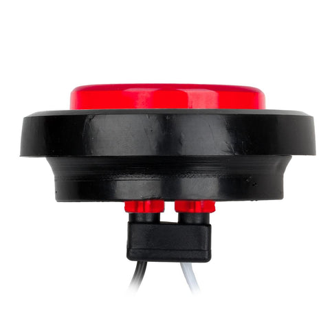 Image of Partsam 2Pcs 2 Inch Round Trailer Led Clearance Side Marker Lights Red 9 Diodes with Reflectors Waterproof Sealed 2 Inch round led marker lights Fender Cab Panel Lights Grommets and Pigtails Included