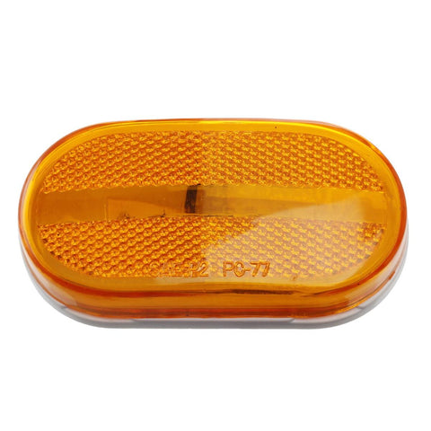 Image of Partsam 4Pcs 4 Inch Oblong Trailer Amber Side Marker and Clearance Lights 6 Diodes 2x4 Sealed Surface Mount with Reflex Lens For RV Camper Trucks Van Caravan Rectangle Rectangular Led Lights