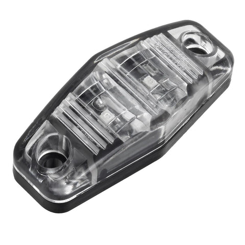 Image of Partsam 8pcs 2.5inch Oval Side Fender Marker Light Red/Amber Clear Lens Universal Surface Mount LED Light, Truck Boat Trailer Sealed Mini Trailer Led Marker Clearance Identification Lights 2 Diodes