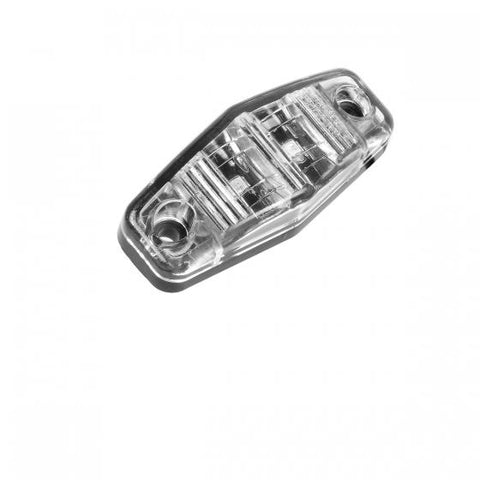 Image of Partsam 8pcs 2.5inch Oval Side Fender Marker Light Red/Amber Clear Lens Universal Surface Mount LED Light, Truck Boat Trailer Sealed Mini Trailer Led Marker Clearance Identification Lights 2 Diodes