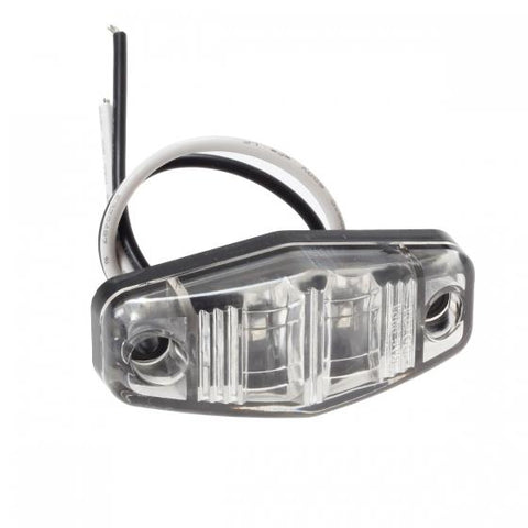 Image of Partsam 8pcs 2.5inch Oval Side Fender Marker Light Red/Amber Clear Lens Universal Surface Mount LED Light, Truck Boat Trailer Sealed Mini Trailer Led Marker Clearance Identification Lights 2 Diodes