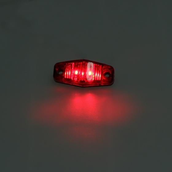 Partsam 4Pcs Mini 2.5 Inch Trailer Led Side Fender Marker Clearance Lights 2 Diodes Surface Mount, Sealed Mini Rectangular Rectangle Boat Marine Led Courtesy Lights Waterproof (2Amber+2Red)