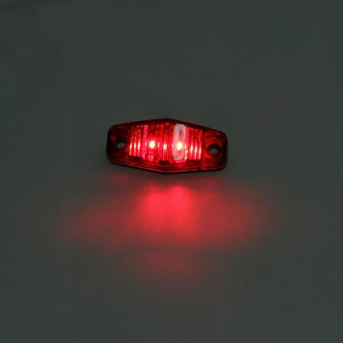 Image of Partsam 4Pcs Mini 2.5 Inch Trailer Led Side Fender Marker Clearance Lights 2 Diodes Surface Mount, Sealed Mini Rectangular Rectangle Boat Marine Led Courtesy Lights Waterproof (2Amber+2Red)