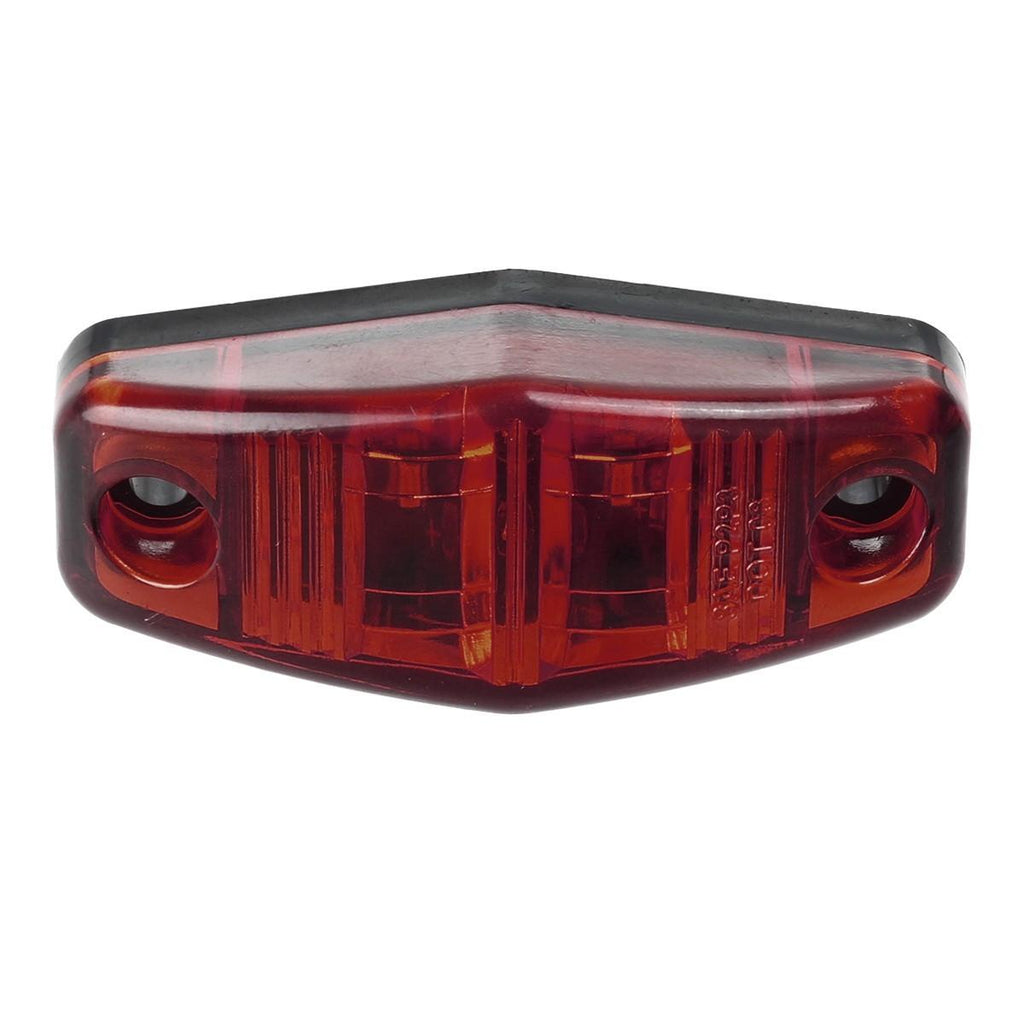 Partsam 4Pcs Mini 2.5 Inch Trailer Led Side Fender Marker Clearance Lights 2 Diodes Surface Mount, Sealed Mini Rectangular Rectangle Boat Marine Led Courtesy Lights Waterproof (2Amber+2Red)