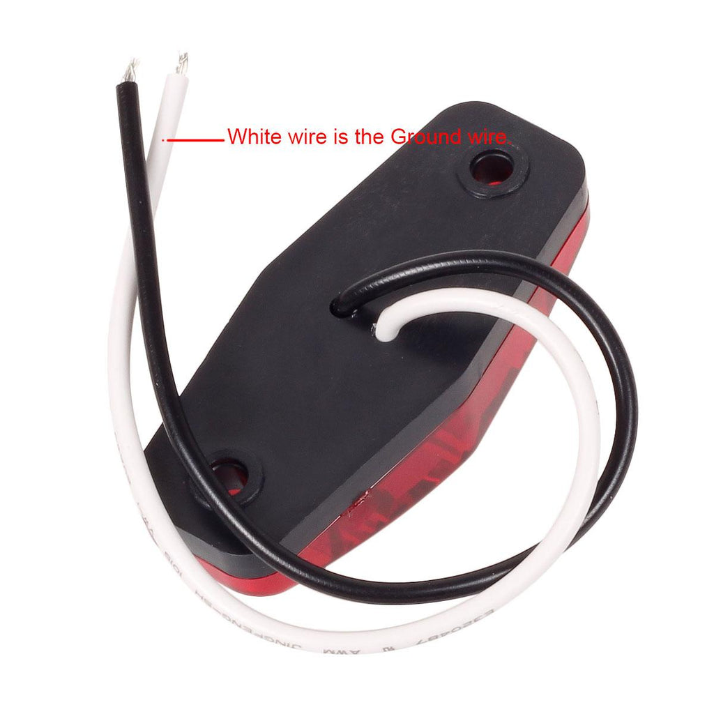 Partsam 4Pcs Mini 2.5 Inch Trailer Led Side Fender Marker Clearance Lights 2 Diodes Surface Mount, Sealed Mini Rectangular Rectangle Boat Marine Led Courtesy Lights Waterproof (2Amber+2Red)