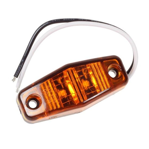 Image of Partsam 4Pcs Mini 2.5 Inch Trailer Led Side Fender Marker Clearance Lights 2 Diodes Surface Mount, Sealed Mini Rectangular Rectangle Boat Marine Led Courtesy Lights Waterproof (2Amber+2Red)