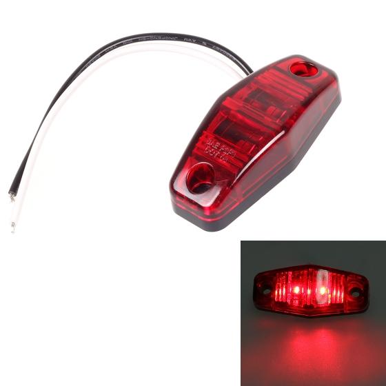 Partsam 4Pcs Mini 2.5 Inch Trailer Led Side Fender Marker Clearance Lights 2 Diodes Surface Mount, Sealed Mini Rectangular Rectangle Boat Marine Led Courtesy Lights Waterproof (2Amber+2Red)