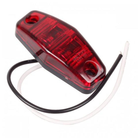 Image of Partsam Universal Red/Amber Surface Mount LED Side Fender Marker Lights, Sealed Mini LED Side Marker Clearance Identification Lights, 2 Wire, 2 Diodes, 2.54 x 1.06 (Pack of 8)