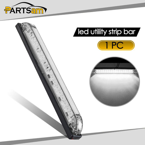 Image of Partsam 1Pc 12V 8 Inch Slim Line LED Utility Strip Bar 30LED, 8" Truck Trailer Camper RV Motorcycle Motorhome Led Marker Lights Interior Dome Lights Cargo Lights Courtesy Lights Lamps Rear Lights