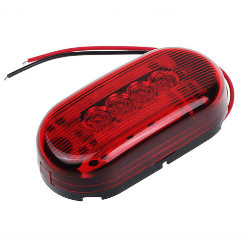 Image of Partsam 2Pcs 4Inch Rectangular Led Side Marker Clearance Lights Red 10 Diodes RV Trailer Truck Camper Waterproof Surface 2x4 Rectangle Led Marker Lights Sealed Indicators Identification Lights