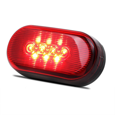 Image of Partsam 2Pcs 4Inch Rectangular Led Side Marker Clearance Lights Red 10 Diodes RV Trailer Truck Camper Waterproof Surface 2x4 Rectangle Led Marker Lights Sealed Indicators Identification Lights