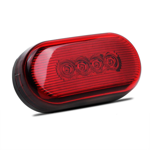 Image of Partsam 2Pcs 4Inch Rectangular Led Side Marker Clearance Lights Red 10 Diodes RV Trailer Truck Camper Waterproof Surface 2x4 Rectangle Led Marker Lights Sealed Indicators Identification Lights