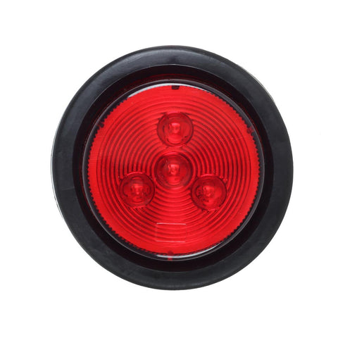 Image of Partsam 2 Amber + 2 Red Truck Trailer 2.5inch Round Side Marker Led Clearance Light 4LED 12V, 2.5 Inch Round Led Marker Lights, 2.5 Round Led Clearance Lights, 2.5 Inch Round Led Flush Mount Lights