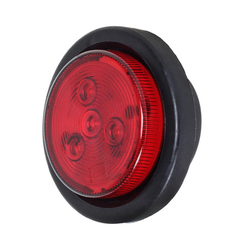 Image of Partsam 2 Amber + 2 Red Truck Trailer 2.5inch Round Side Marker Led Clearance Light 4LED 12V, 2.5 Inch Round Led Marker Lights, 2.5 Round Led Clearance Lights, 2.5 Inch Round Led Flush Mount Lights