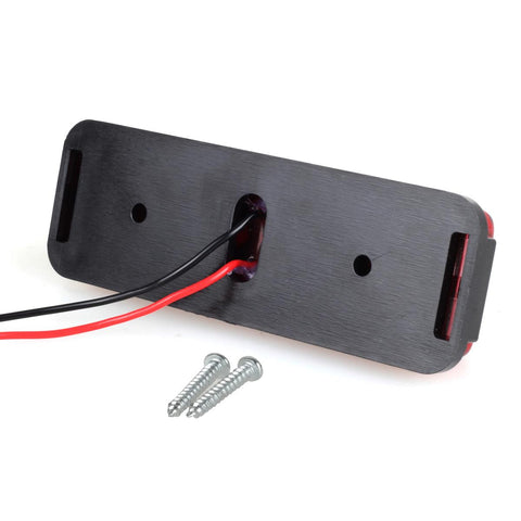 Image of Partsam Pair 3.9inch Side Marker & Clearance Light Red Waterproof Black Base Mount 3LED, Sealed Thin Line LED Trailer Marker Clearance or ID Lights w/Miro-Reflectors