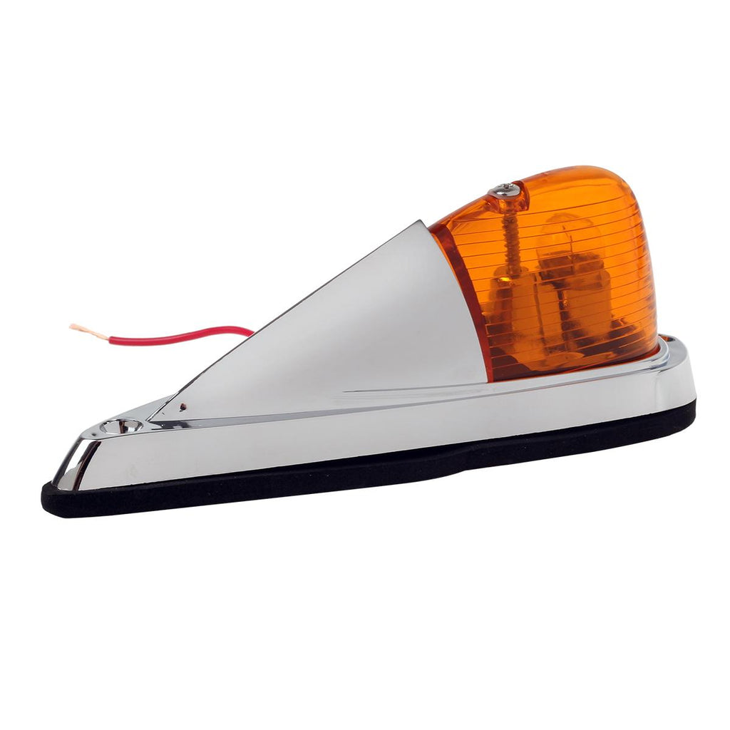 Partsam 5X Amber Cab Marker Top Roof Running Lights Kit Universal Teardrop Style Cab Light Compatible with Kenworth/Peterbilt/Freightliner/Mack/Western Star Truck Trailer