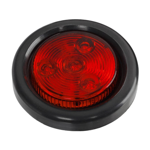 Image of Partsam 10Pack(5 Amber + 5 Red) 2" Led Round Side Marker Light Grommet Flush Mount 4LED, Sealed 2 Round led Marker Lights Truck Trailer with Reflex Lens, IP67 Waterproof