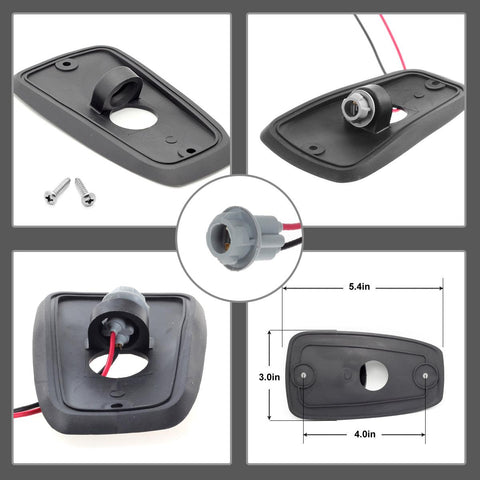 Image of Partsam 5pcs Smoke Cab Maker 264159BK Roof Running Light Cover Base + 5X Amber T10 194 168 5050 LED Light Bulbs Compatible with / C1500 C2500 C3500 K1500 K2500 K3500 1988-2002 Pickup Trucks