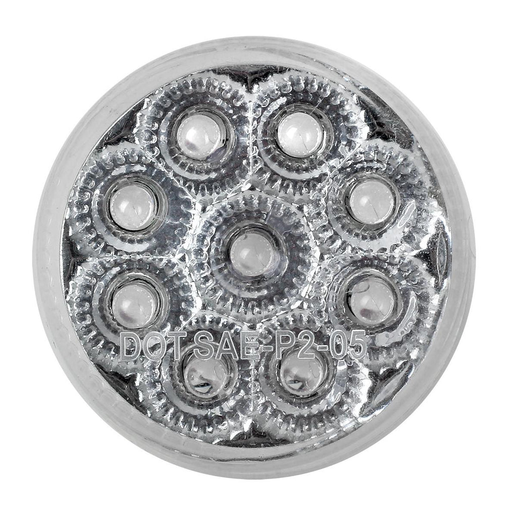 Partsam 20) 2in. Round Side Marker LED Truck Lights Clearance 9 Diodes Reflector Trailer, Sealed Clear/Amber 2" Round LED Trailer Side Marker Lights, Miro-Reflex faceted reflector design