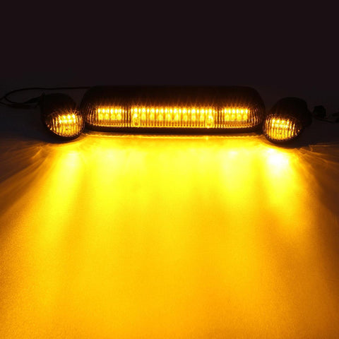 Image of Partsam 3PCS Amber LED Cab Roof Marker Light Top Running Lights w/Wiring Compatible with Silverado/ Sierra 1500 1500HD 2500 2500HD 3500 2002 2003 2004 2005 2006 2007 Pickup Trucks