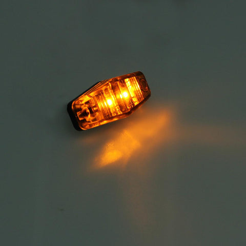 Image of Partsam Submersible Led Truck Trailer Lights Kit 12V, 2xSquare Led Trailer Light Kits+14.17inch Red 3 Light 9 LED ID Light Bar+2xAmber Side Marker w/Reflex+ 8pcs 2.5inch Oval Led Marker Clearance Lights