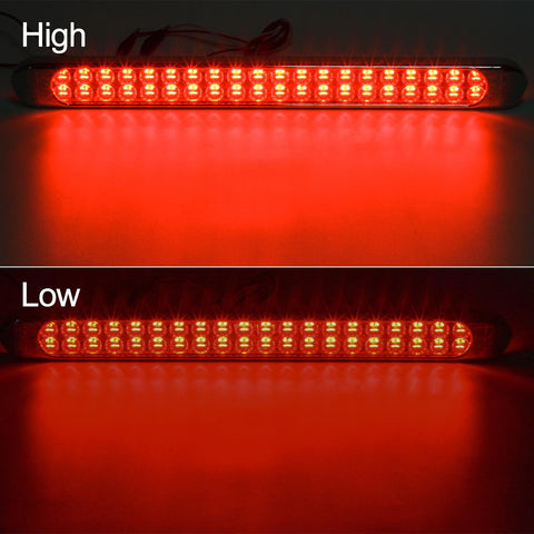 Image of Partsam Submersible 17Inch Thin Amber Led Turn Signal Light Bar 40 LED Sealed Utility Trailer Truck RV Led Marker Clearance Identification Light Bar w/Chrome Bezel (Pack of 2)