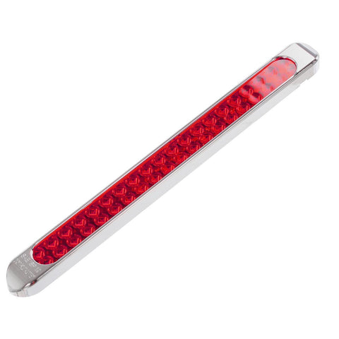 Image of Partsam Submersible 17Inch Thin Amber Led Turn Signal Light Bar 40 LED Sealed Utility Trailer Truck RV Led Marker Clearance Identification Light Bar w/Chrome Bezel (Pack of 2)