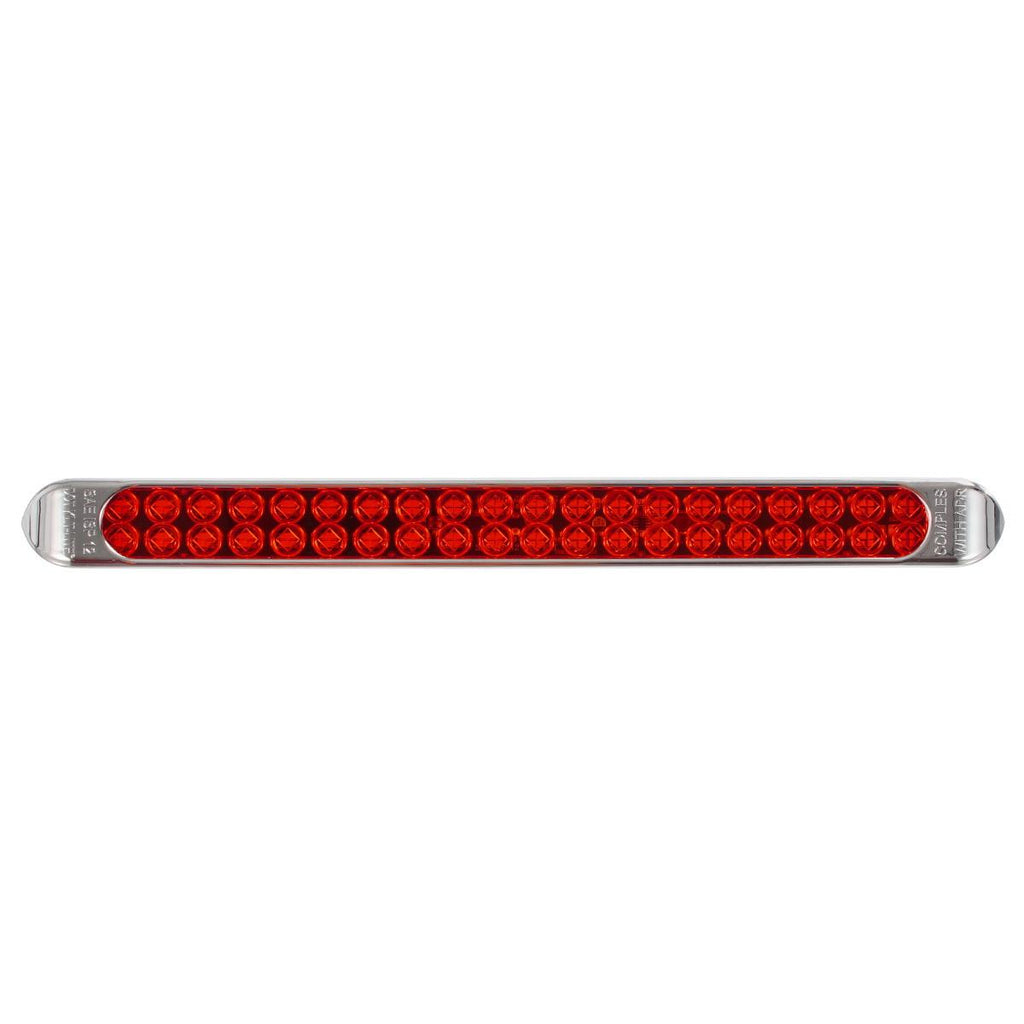 Partsam Submersible 17Inch Thin Amber Led Turn Signal Light Bar 40 LED Sealed Utility Trailer Truck RV Led Marker Clearance Identification Light Bar w/Chrome Bezel (Pack of 2)