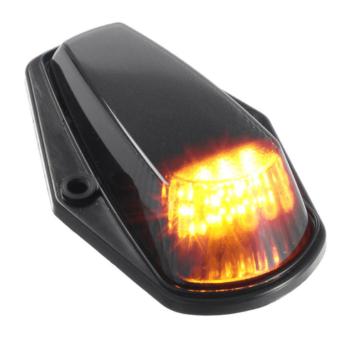 Image of Partsam 5Pcs Smoked Amber Cab Marker Lights 12LED Compatible with Ford F150 F250 F350 1973-1997 F Series Super Duty Pickup Trucks Cab Top Roof Running LED Lights Assembly w/ Wiring Harness