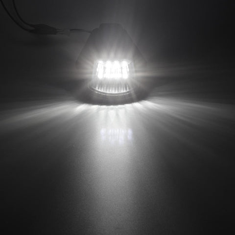 Image of Partsam 5X Cab Marker Light LED Top Roof Running Light Black Lens White 12LED Lights w/Wire Compatible with Ford F150 F250 F350 1973-1997 F Series Super Duty Pickup Trucks