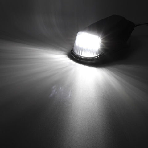 Image of Partsam 5X Cab Marker Light LED Top Roof Running Light Black Lens White 12LED Lights w/Wire Compatible with Ford F150 F250 F350 1973-1997 F Series Super Duty Pickup Trucks