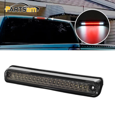 Image of Partsam High Mount Stop Light Third 3rd Brake Light Replacement for Silverado/C10 C/K 1500 2500 3500 and Sierra C/K 1500 2500 3500 1988 to 1998 Rear Center Cab Top Roof Tail Light Cargo Lamp (Smoke)
