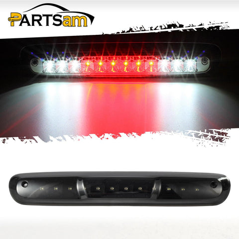 Image of Partsam High Mount Stop Light Led Third 3rd Brake Light Replacement for Silverado and Sierra 1500 2500 HD 3500 HD 2007 to 2013 Rear Cab Roof Brake Tail Light Cargo Lamp Smoke Lens Black Housing