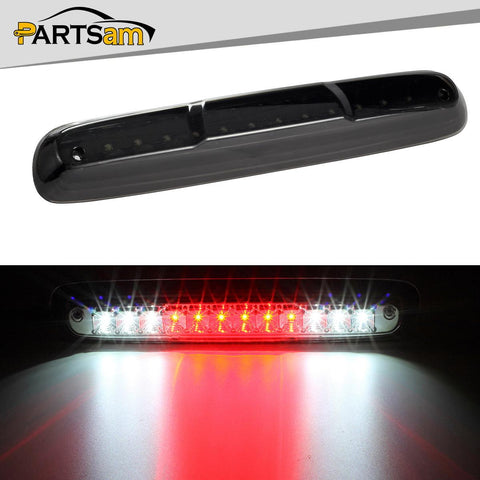 Image of Partsam High Mount Stop Light Led Third 3rd Brake Light Replacement for Silverado and Sierra 1500 2500 HD 3500 HD 2007 to 2013 Rear Cab Roof Brake Tail Light Cargo Lamp Smoke Lens Black Housing