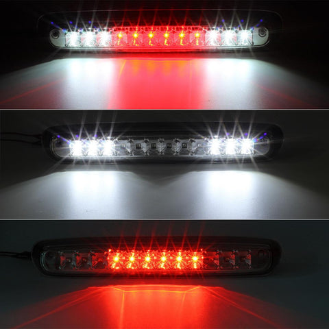 Image of Partsam High Mount Stop Light Led Third 3rd Brake Light Replacement for Silverado and Sierra 1500 2500 HD 3500 HD 2007 to 2013 Rear Cab Roof Brake Tail Light Cargo Lamp Smoke Lens Black Housing