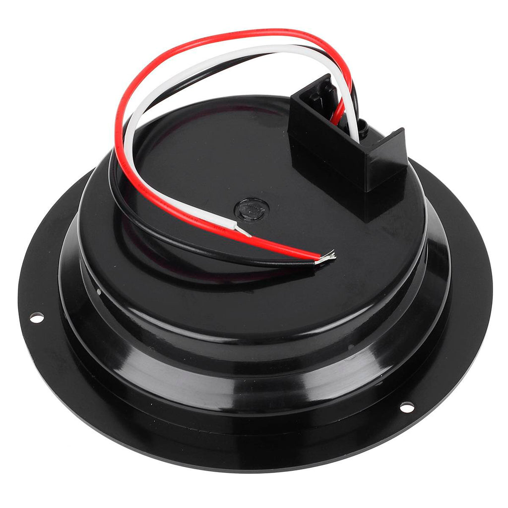 Partsam 6Pcs 4" Round Led Trailer Tail Lights 15 LED Flange Mount Chrome with Reflectors Red Stop Turn Tail Brake White Backup Reverse Fog Light 12V Waterproof for Truck Trailer RV (4Red+2White)