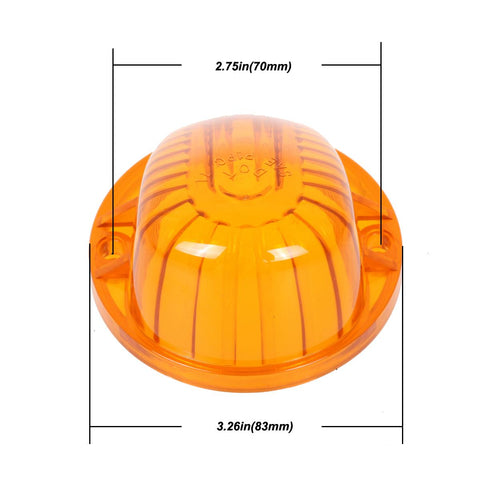 Image of Partsam 5X Roof Running Cab Marker Light Amber Cover Lens/Base Compatible with C/K Series 1973 1974 1975 1976 1977 1978 1979 1980 1981 1982 1983 1984 1985 1986 1987 Pickup Truck