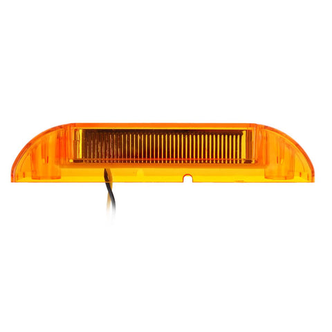 Image of Partsam PAIR 6inch Amber LED Reflective Rectangle Clearance Side Marker Light Trailer 13LED, 6x2 trailer lights, Faceted led marker lights