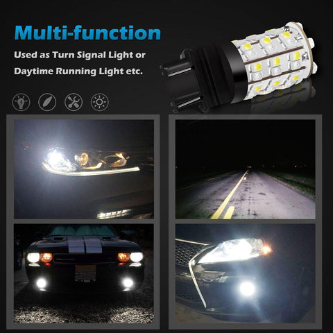 Image of 2pcs 3057 3157 3357 3457 Switchback LED Turn Signal Light Bulbs White Amber Dual Color Super Bright 3057A 3157A 3357A 3457A 4157NA 3156 3155